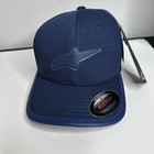 Alpinestars Astound Tech Hat Flexfit Small medium Navy Blue Nwt Stretch Ride Dry