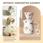 Roperu Handcrafted Pour Over Coffee Maker Set Coffee Cup Strawberry Pattern 20