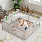 Zeebaba Baby Playpen playpen For Babies And Toddlers  Play Pen For Kids  -  Gray