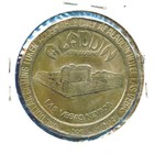 1987 Aladdin Hotel And Casino Las Vegas  Nevada  1 Dollar Gaming Token Chip 
