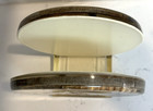 Vintage Set Of 2 Lucite Napkin Holder    Coaster vomit Art  Mcm