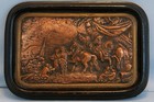 19th C Framed 3d Copper Engraving France Troops Soldiers Louis Xiv