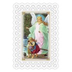 Guardian Angel Prayer Card - Laminated Lace Holy Card Beautiful