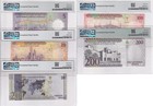 Saudi Arabia Set 5  5-20 100 200 Riyals 2017-24 P 43 -47 49 Gem Unc 65 66 67 Epq