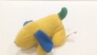  Vintage Eden Yellow Baby Puppy Dog Plush Terry Cloth Rattle Blue Ears