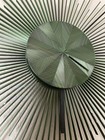 Vintage Mid Century Modern Sunburst Clock     Dark Green     Retro Starburst Style