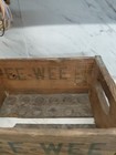 Vintage Pee Wee Soda 24 Place Wooden Crate  Very Rare From Hialeah Florida 9x13