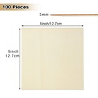100 Pieces 5x5 Inch Wood Squares Unfinished Basswood Plywood 5 Inch 