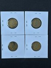 1948 1949 1950 1951 Hong Kong 10 Cents Coins King George Vi Circulated