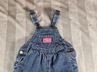 Vintage Baby Boys Girls Oshkosh Bgosh Blue Denim Bubble Jean Overalls 12 Months 