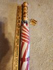 Vintage Ralph Lauren R O C Nylon Polo Golf Umbrella Red white Wooden Handle