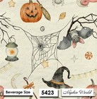  5423  Two Paper Beverage   Cocktail Decoupage Art Craft Napkins - Halloween