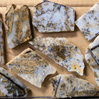 Sheep Creek Plume Agate  Cabochon Slabs  Preforms  Slices  7 Pcs  Flat 50