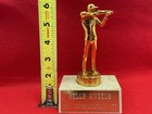 Vintage Hells Angels Trophy 1975 Consoltation Man With Rifle Gold Tone