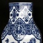 15 6  Qing Qianlong Marked Chinese Blue White Porcelain Dragon Vase Bottle