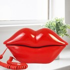 Cartoon Shaped Red Mouth Lip Phone Vintage Wired Telephone Real Corded Landline