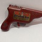 Antique    big 6    Repeating Rubber Band Toy Gun Kokomo Stamped Metal Co 1930s