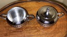 Vintage Chrome Sugar Bowl And Creamer Set Irvinware 1970 s Made In Usa