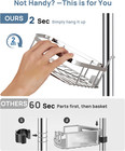 39 2 To 113 Inch Rustproof Shower Corner Caddy Organizer 4 Adjustable Shelves   