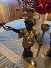 Vintage Blackamoor Bronze Statue Torchiere Right left Your Choose