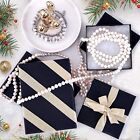 100pc 3 1 4 x2 1 4 x1  Matte Black Cotton Filled Jewelry Gift Box  32 Bracelet