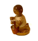 Antique Erzgebirge Wendt Kuhn Most Rare 1930 s Bath Child German Wood Provenance