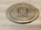 John Deere Nothing Runs Like Deere Belt Buckle 2000 Leaping Deer Trademark Logo