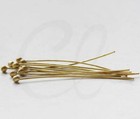 50 Pieces Raw Brass Ball Pin Brass Base Head Pins-50x0 6mm  cw-3451c-v-145 