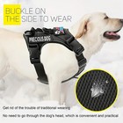 Reflective Service Dog Harness W  5 Patches Adjustable Oxford Pet Vest Black M
