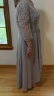 A-line Long Sleeves Scoop Neck Chiffon Lace Ankle-length Mother Of The Bride
