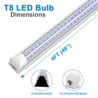 4ft Led Shop Light 60w T8 6500k Garage Ceiling Fixtures Tube Light Lamps D Shape