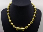 Big Ball Chain Necklace Solid Brass Statement Choler  Pick Length 12mm Gold Bead