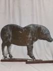 Antique Copper Pig Weathervane  Folk Art  1800s Primitive Molded Copper 29  Long