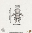 Monkey Plush Toy - Soft Orangutan Stuffed Animal Gift For Kids  8in