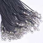 Genuine Leather Rope Necklace Stainless Steel Lobster Clasp Unisex Jewelry