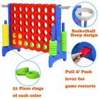 Sdadi Giant 33 Inch 4-in-a-row Game And Basketball Game For Kids  Blue And Red