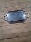 Vintage Silver Plated Floral Serving Tray With Handles