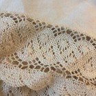 Ralph Lauren Linen Cream Crochet Lace Twin   Bed Skirt 13    Luxury Vtg 60   