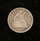 1859 Seated Liberty Quarter  Love Token- Jane