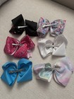 Lot Of 6 Jojo Siwa Bows Large 7    Lollipop  Star  And Rainbow Cheer