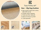 Non Slip Area Rug Pad Gripper - 2x3 Strong Grip Carpet Pad For Area Rugs And 