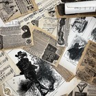 Vintage Ephemera Lot  50  Pieces - Junk Journals   Dark Academia   Old Paper