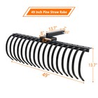 49 In 3 Point Attach Landscape Rock Rake Fit For 2 Inch Receiver Compact Tractor