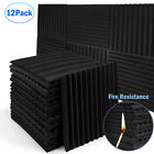 12-96 Pack Acoustic Foam Panel Wedge Studio Soundproofing Wall Tiles 12 x12 x1 