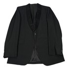 Tuxedoland 1960s Tuxedo Suit Men Black Shawl Lapel Satin Trim 2pc 40r 32x28