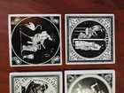 6 Vintage Made In Greece Mythological Ceramic Tiles Richards England Backs Set