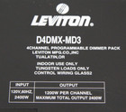 Genuine Leviton D4dmx-md3 Dimmer Pack Xlr Dmx Channel 2400w 120v 15a