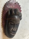 African Vintage Mask Handmade Carved Sculpture Tribal Wood Wall Hanging Antique