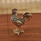 Brass Rooster Figurine Golden Chicken Statue Animal Tabletop Home Office Decor