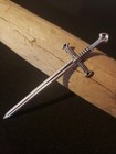 Mini Silver Metal Sword 3 5  Replica Weapon For Action Figure  1 Pc 